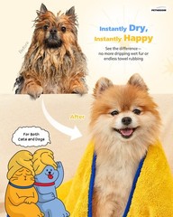 Small Portable Pet Towel, 8x 8, Super Absorbent, Quick-Drying, Dogs, Cats