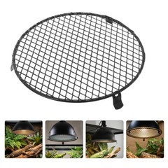 2Pcs Reptile Heat Lamp Cage Covers Black Iron Durable Anti-Scald Lamp Shade