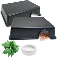 Reptile Hide Box 4 Pcs Leopard Gecko Hide Snake Hideout Reptile Hides