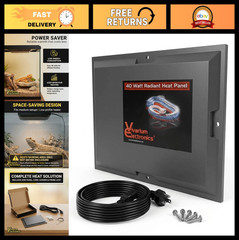 Premium 40W Radiant Heat Panel for Reptiles – Easy Mount Heater for Snakes, Bear