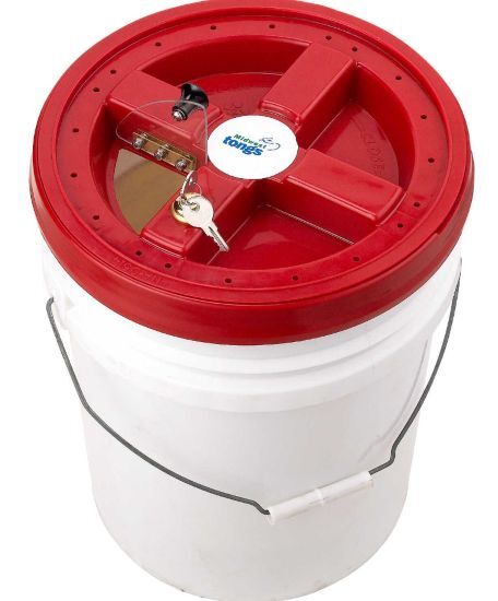 100-RD Midwest Tongs Security Cap for 5-Gallon Buckets Plastic Red