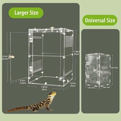 Large Jumping Spider Enclosure, 2 in 1 Ventilated Reptile Terrarium for Prayi…