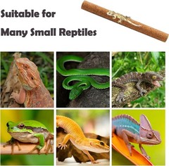 2 Pcs Reptile Branches Climbing,Natural Lizard Cork Stick Bearded Dragon Tree