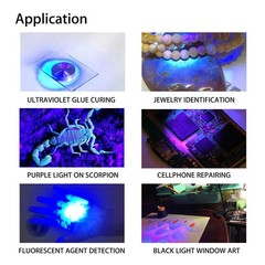 ULIKELED 3W 395NM LED Black Light, Flexible 1 Count (Pack of 1), Purple