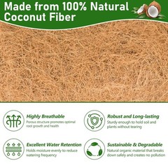 Riare 2 Pack 36 Inch Rectangle Coconut Liners for Planters, Natural Coconut F…