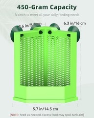 Reptile Escape-Proof Feeder Bowl Wall-Mount Dish for Lizards & Frogs