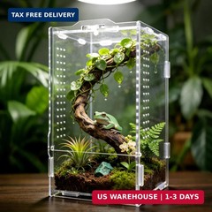 Jumping Spider Enclosure, Insect Terrarium, Bug Cage, Acrylic Terrarium for Tara