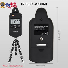 Quantum PAR Meter Full Spectrum High Precision PPFD Tester for Photosynthetic Ac