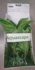Fluval Yellow Stripe Spathiphyllum Plant with Base 9 Inch