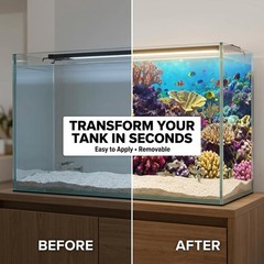 4 Pack Aquarium Background, 24×12 Inch Polyester Cloth Decor for Fish Tank, S…