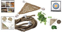 Flexible Jungle Climber Vines and Hammock for Bearded Dragons and Other Reptiles