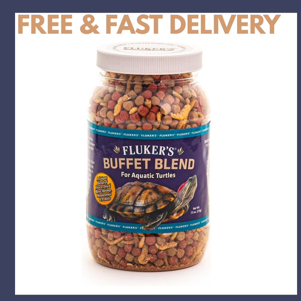 Fluker’s Buffet Blend: Nutritious Aquatic Turtle Food, 7.5oz