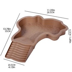 Flushbay Extra Large Reptile Bathing Pool Reptile Feeding Dish Water Bowl wit…