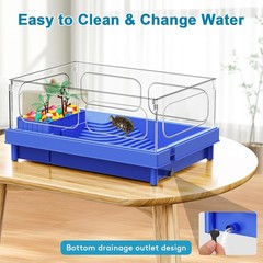 Turtle Tank Kit with Light & Filter, 10 Gallon Aquarium, Easy to Install & Clean