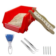 Reptile Digging Box with Wooden Ladder for Leopard Gecko – Burrowing Habitat