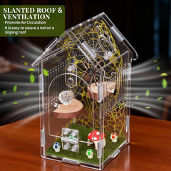Jumping Spider Enclosure, Acrylic Arboreal Tarantula Enclosure Small Reptile Ter