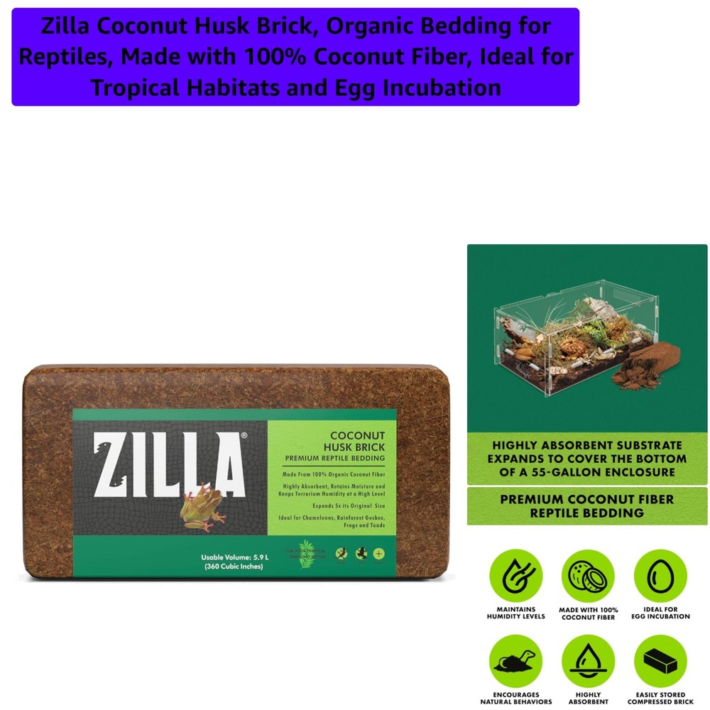Biodegradable Coconut Husk Brick – Natural Bedding for Reptiles and Amphibians