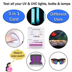 ™ | UV & UVC Test Card & UV Intensity Test Card | 3-in-1 UV Test Card | UVA &…