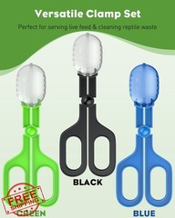 Pawfly 3pk Reptile Feeding Clamp Bug Scooper Poop Scoop Terrarium Tools