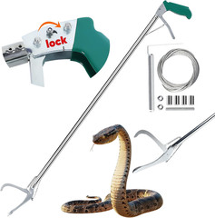 Snake Grabber Tool with Lock, 47″ Professional Snake Tongs Stick Heavy Duty Rept