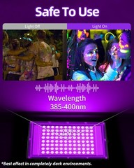THECHAM 100W LED Black Lights IP66 Waterproof Light Outdoor with 5.9ft…
