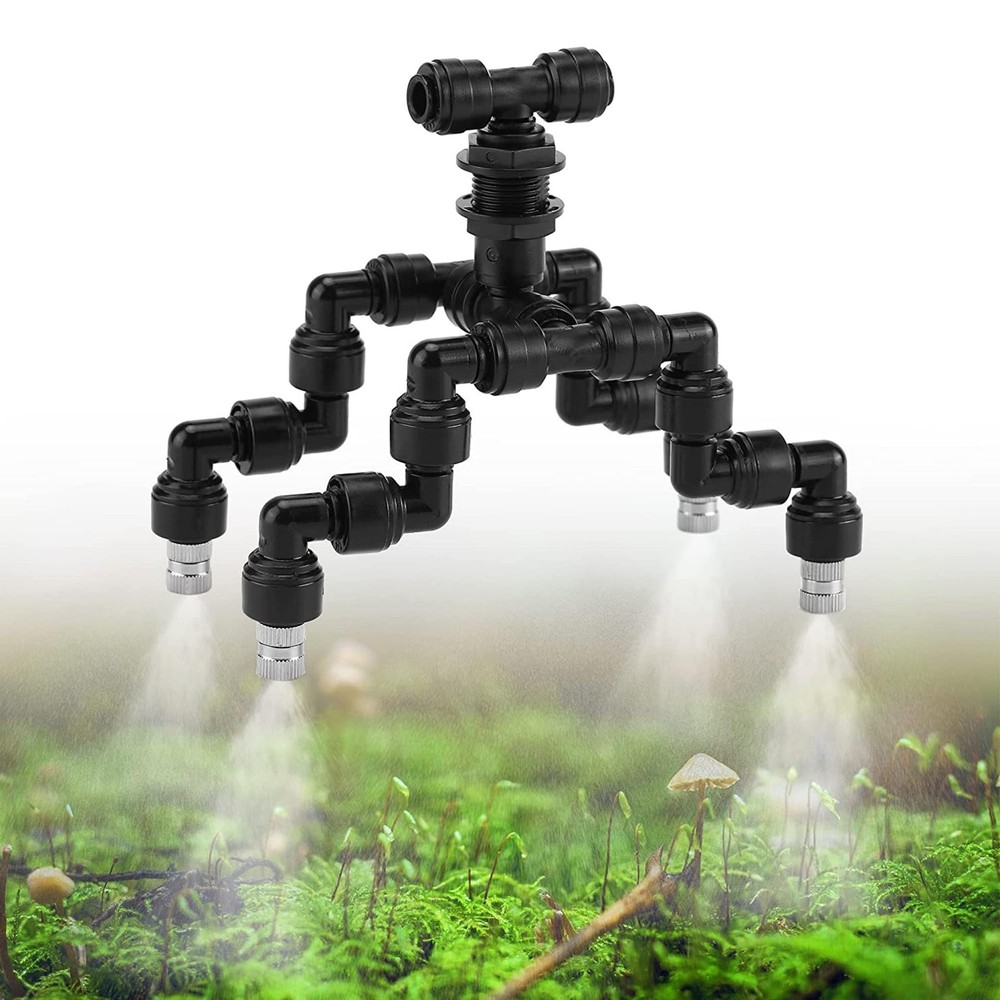 CozyCabin 4-Heads Reptile Mister Nozzles, 1/4” Reptile Spray Nozzle 360 Degr…