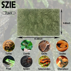 2pcs Reptile Carpet Terrarium Liner Tortoise Bedding Reptile Substrate Liner Mat