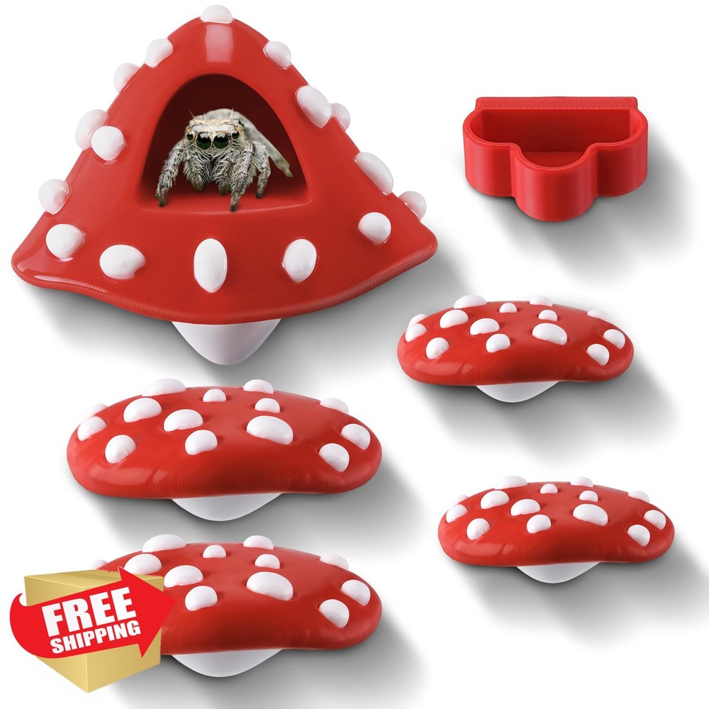 Feekoon Jumping Spider Enclosure Decor Kit 6 Pcs