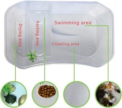 Durable 3 Gallon Plastic Turtle Tank with Basking Platform for Aquatic Pets