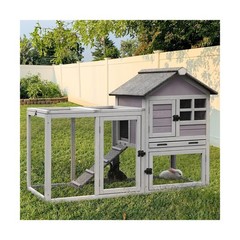Indoor Outdoor Rabbit Hutch, Large Bunny Cage Small Animal Houses & Habitats,…