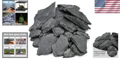 Natural Slate Reptile Basking Platform 20lb, Unique Aquarium Rocks, Durable T…