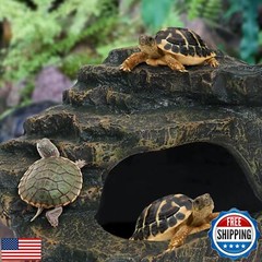 Aquazoo Large Fish Tank Accessories, Turtle Tank Accessories, Snake Hide, Per