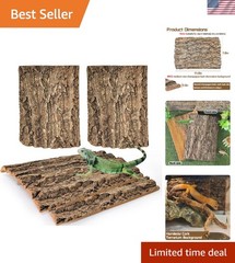 Cork Bark Terrarium Background 11.8in – Perfect for Bearded Dragons & Chameleons