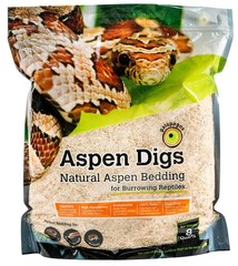 Aspen Digs Shavings Bedding 8-Quart Natural for Small Animals Reptiles