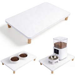Wooden Elevated Cat Food Stand, 2.4″ Raised Cat Food Table, Pet Feeding Table…