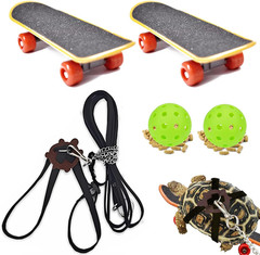Turtles Playing and Training Toys Set, 1 Adjustable Tortoise Leash 2 Reptile Ska