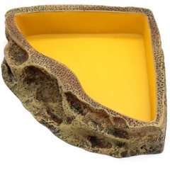 Reptile Feeder Resin Bowl Amphibian Reptile Bowl for Lizard Gecko Bearded Dra…
