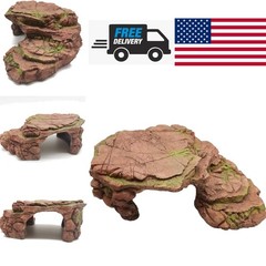 Turtle Basking Platform Rectangular Resin Aquarium Climbing Terrace for Reptiles