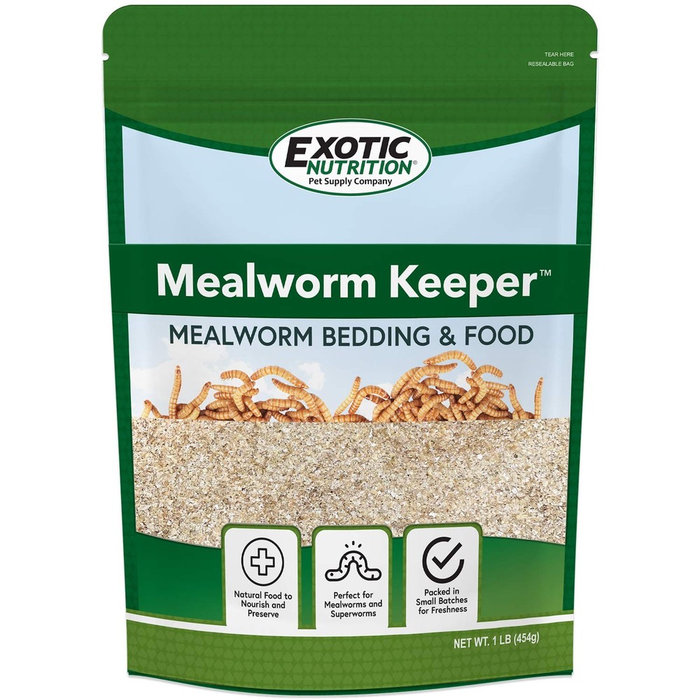 Mealworm Keeper – Healthy Bedding & Feed for Breeding Live Feeder Mealworms… …