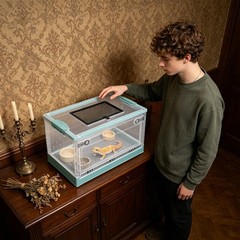 Foldable Reptile Terrarium, Snake Reptile Tank, Reptile Tank with Full View