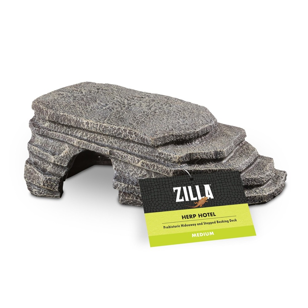 Zilla Herp Hotel, Naturalistic Hide and Basking-Platform for Leopard Geckos, …