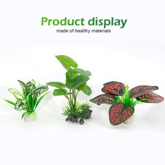 Reptile Artificial Plants 3PCS Terrarium Plants Aquarium Plants Decorations f…