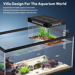 M 9.8×6.3×6.3″ Adjustable Acrylic Turtle Basking Platform Topper Dock