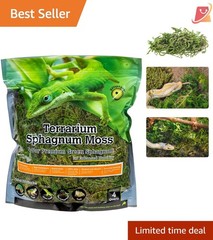 Terrarium Sphagnum Moss Green 4 Qt for Reptiles Amphibians Humidity Substrate