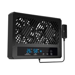 Fan for Reptile Enclosure Thermometer Hygrometer Digital with High Temp Alarm