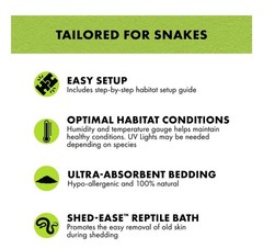 Zilla Snake Reptile Habitat Starter Deluxe Kit. Reptile UV Light Accessories