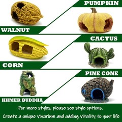 Bearded Dragon Reptile Hide Pine-Cone Shape Cave for Leopard Gecko