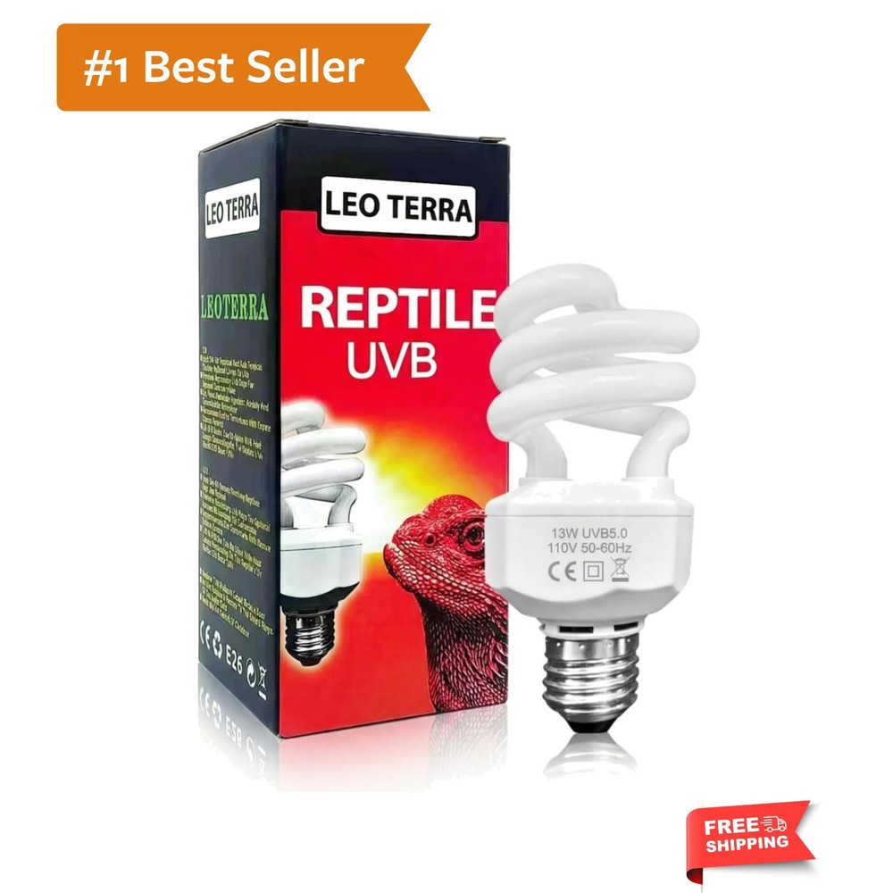 13W UVA/UVB 5.0 Light for Reptiles – Enhanced Health for Chameleons & Tree Frogs