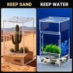 Acrylic Jumping Spider Enclosure 3x3x6 Inch – Safe Habitat with Magnetic Doors