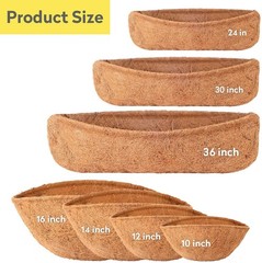 LAVEVE Coco Coir Liner Replacement for Plant Hanging Basket, 2 PCS 16 Inches …